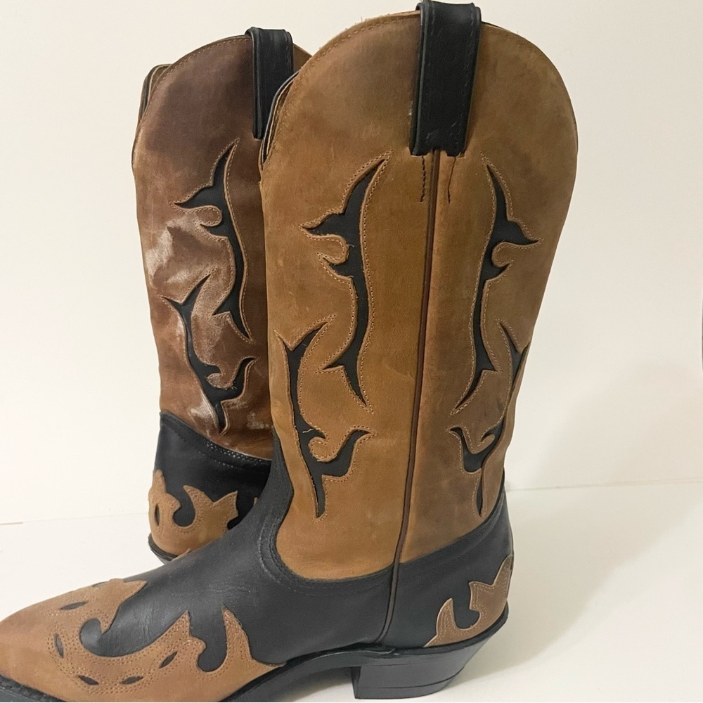 Boulet Womens Western Boots Size 8.5 Cowboy Boots 3E Wide - Picture 5 of 16